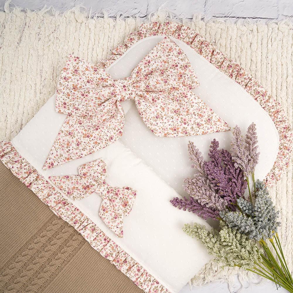 Saco Capazo Invierno Bebé Punto Camel y Flores Bebiti by Nanetes - Nanetes #